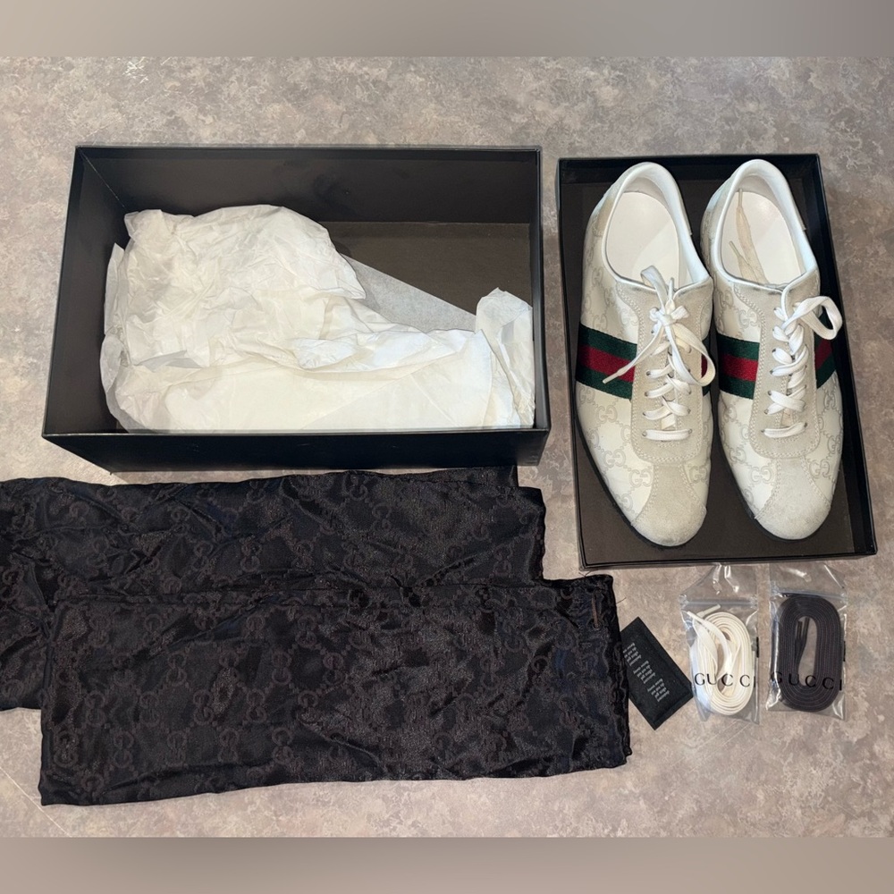 Gucci Antigua Guccissima Sneakers- Authentic